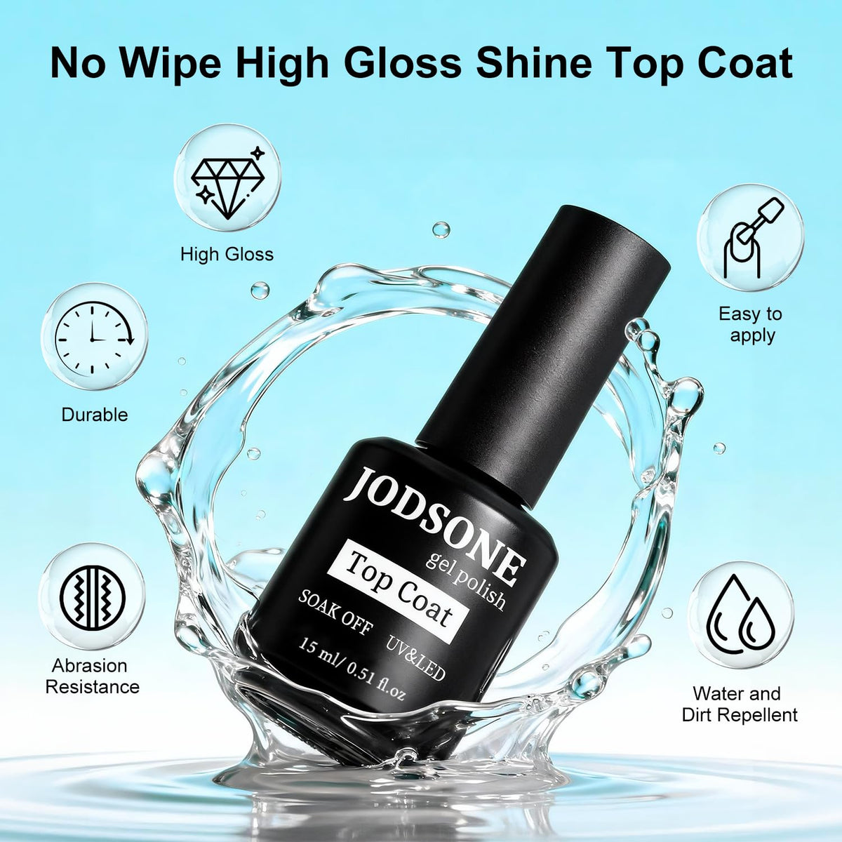 JODSONE Gel Nail Kit,210Pcs BS-74 Short Almond Nail Tips with U V Light