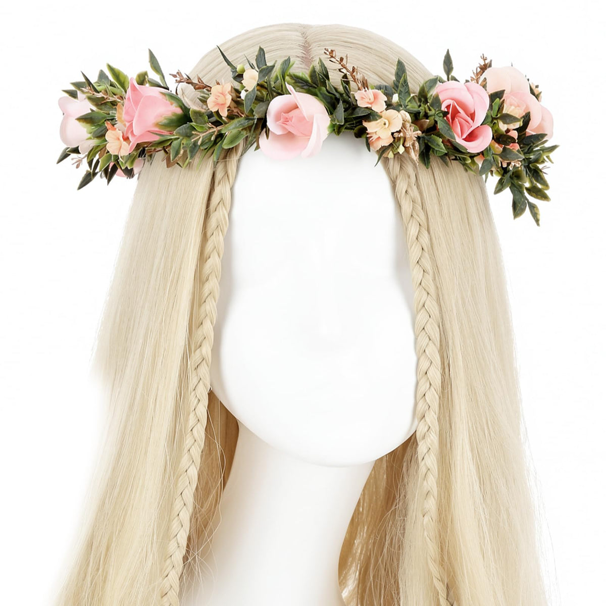 Pink Bohemian Flower Crown, Fairy Babys Breath Flower Headband