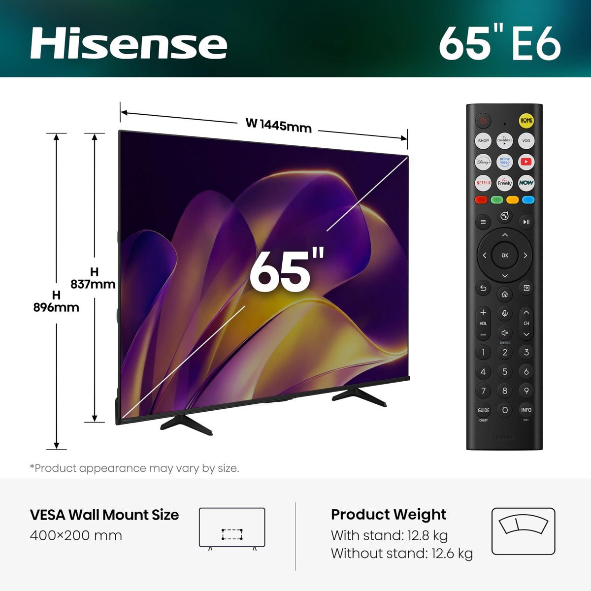 Hisense 43 Inch 43E6STUK 4K Ultra HD AI Smart TV