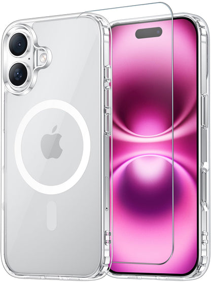 Temdan for iPhone AIR Case with Screen Protector Beige