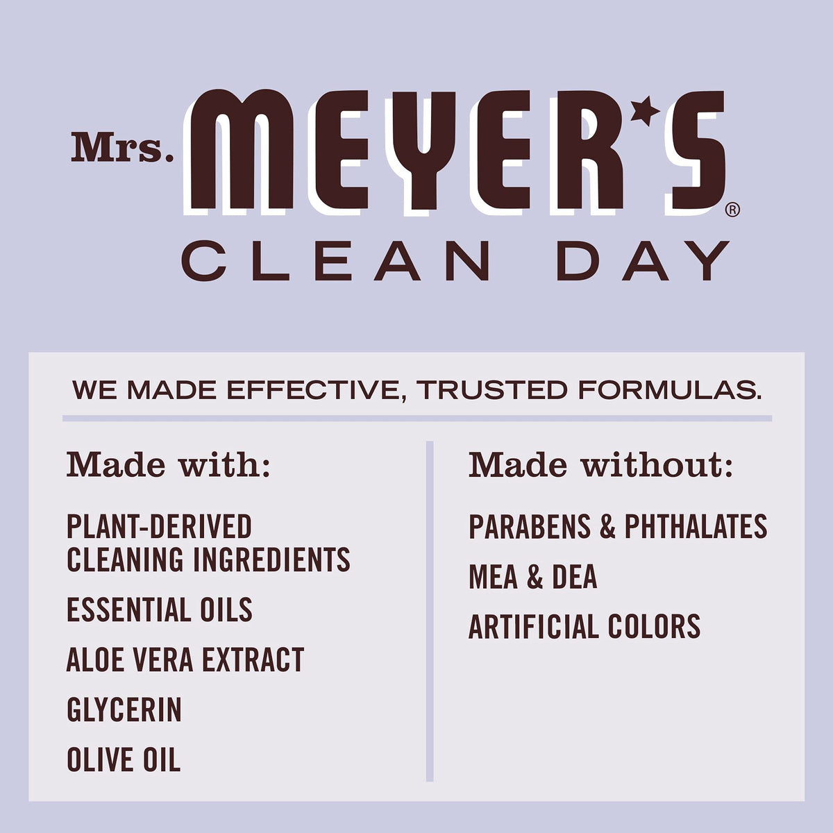 MRS. MEYER'S CLEAN DAY Hand Soap Refill, Lemon Verbena Scent, 33 Fl Oz Bottle