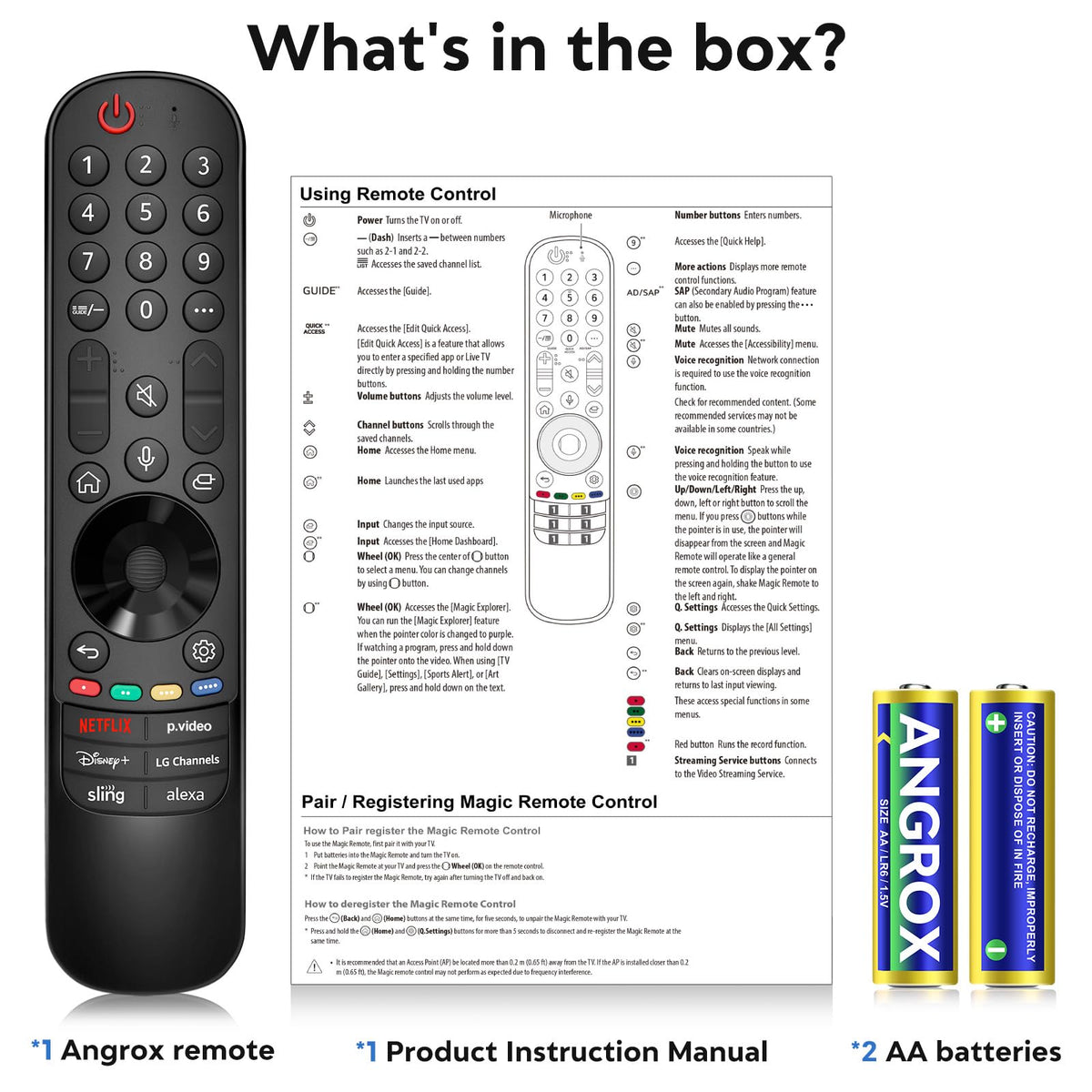 Replacement for Samsung TV Remote, for All 2018-2024 Samsung Remote Control for Smart TV with Voice Control. No Solarcell. 2-Year Warranty.