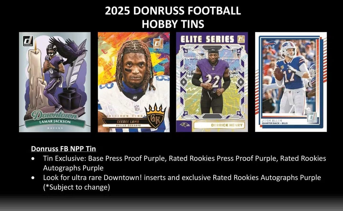 2025 Panini Donruss Football Trading Cards Tin