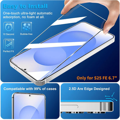 firtstnow 3 Pack for Samsung Galaxy S26 Ultra Screen Protector Tempered Glass + 3 Pack Camera Lens Protector, Military Grade Shatterproof, 9H Hardness, Fingerprint Unlock,Case Friendly 6.9 Inch
