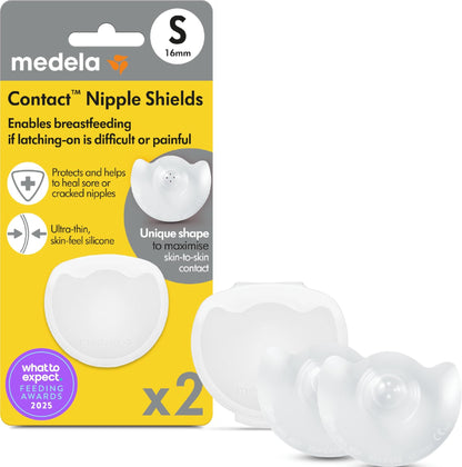 Medela Contact Nipple Shields, For Breastfeeding Comfort, Size M 20mm, 2ct