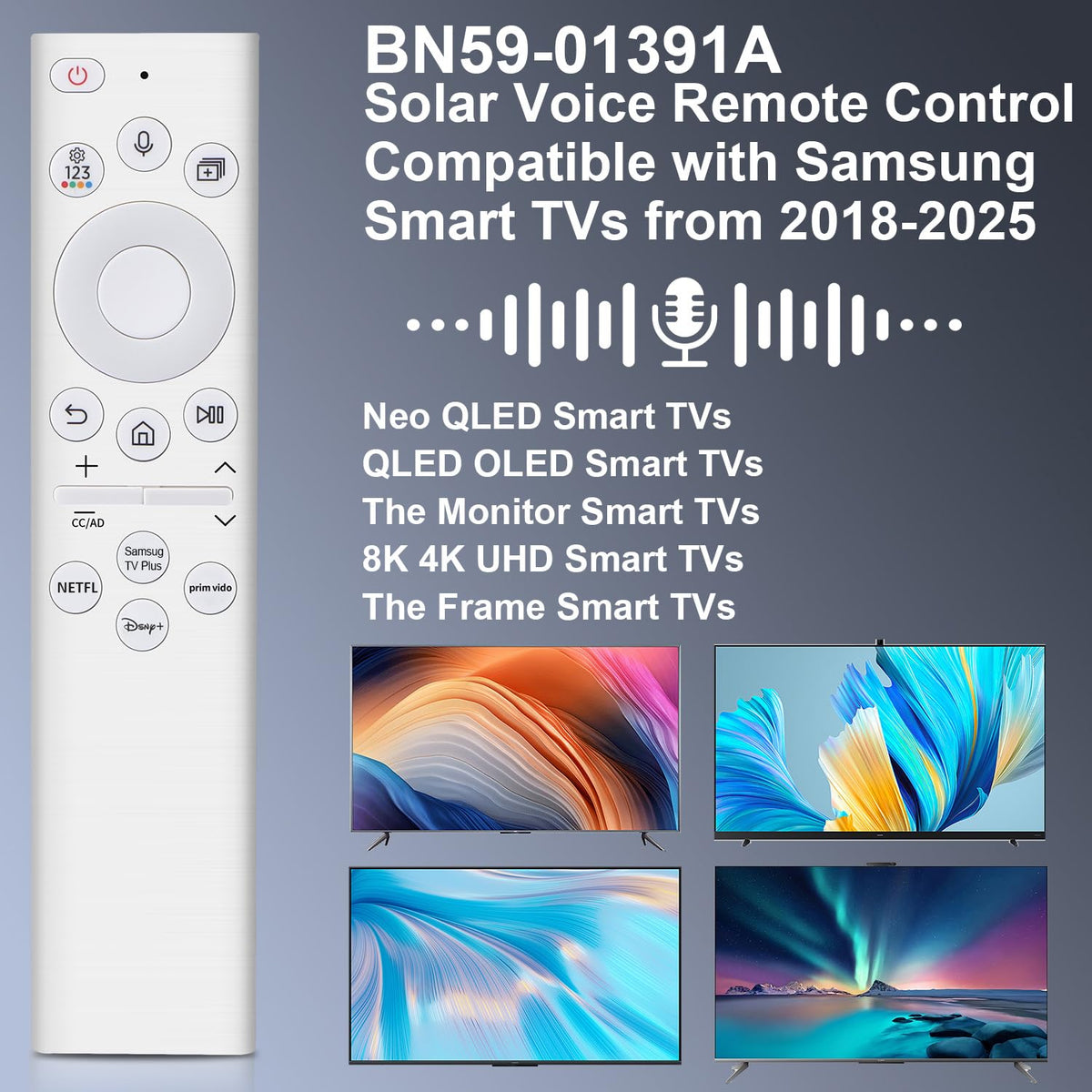 for-LG-Magic-Remote, Gvirtue Solar Voice Remote Control for-LG-Smart TV