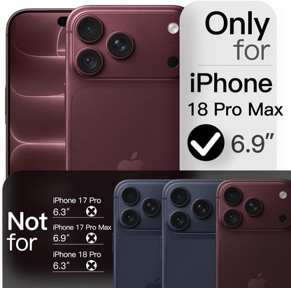 JETech Magnetic Slim Case for iPhone 18 Pro, Dark Cherry