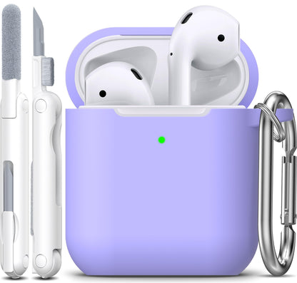 R-fun for AirPods 2nd/1st Case Silicone Cover, Banana Violet