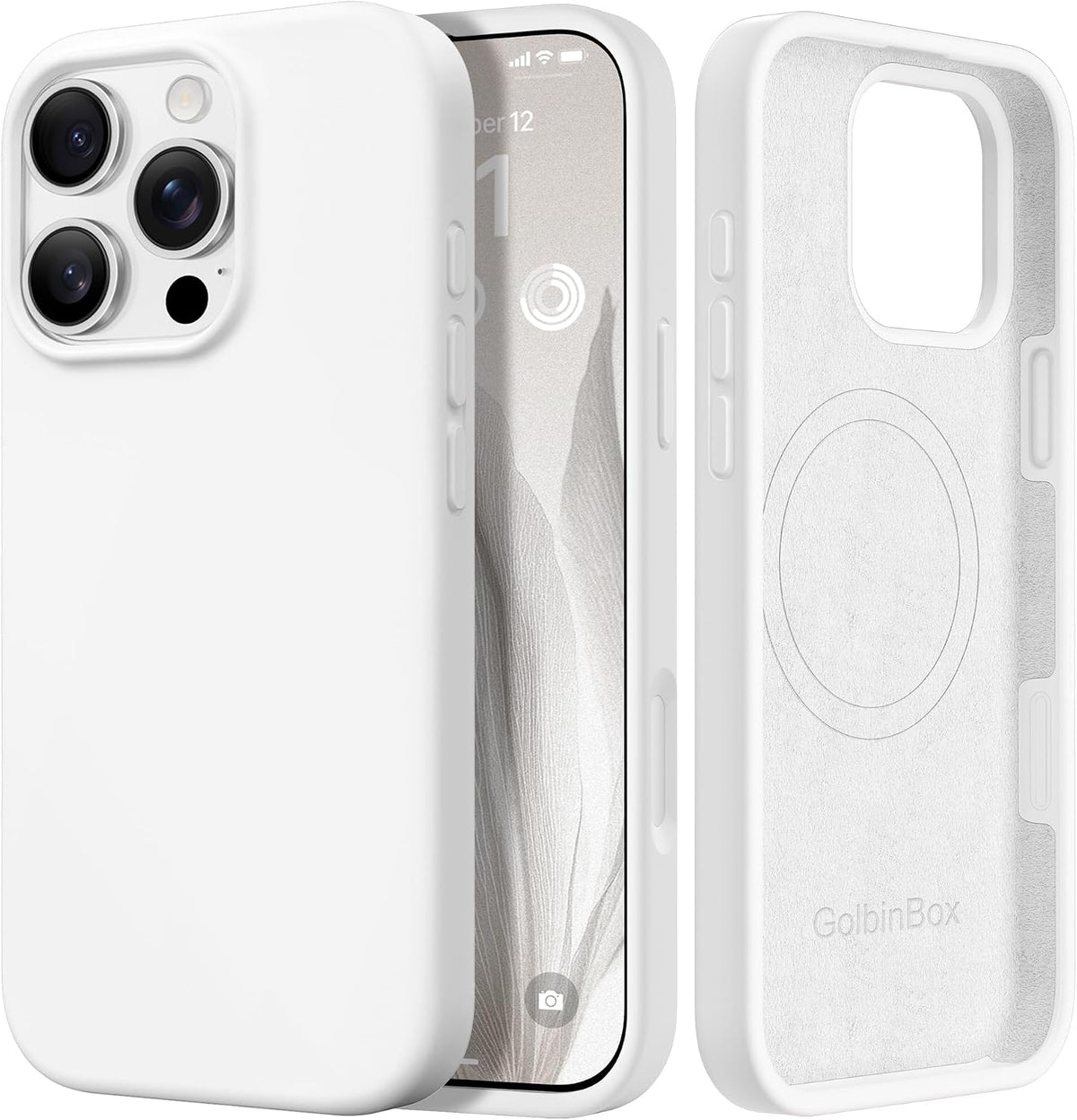 GolbinBox Magnetic for iPhone 13/14 Case, Silicone Cover, Blackcurrant