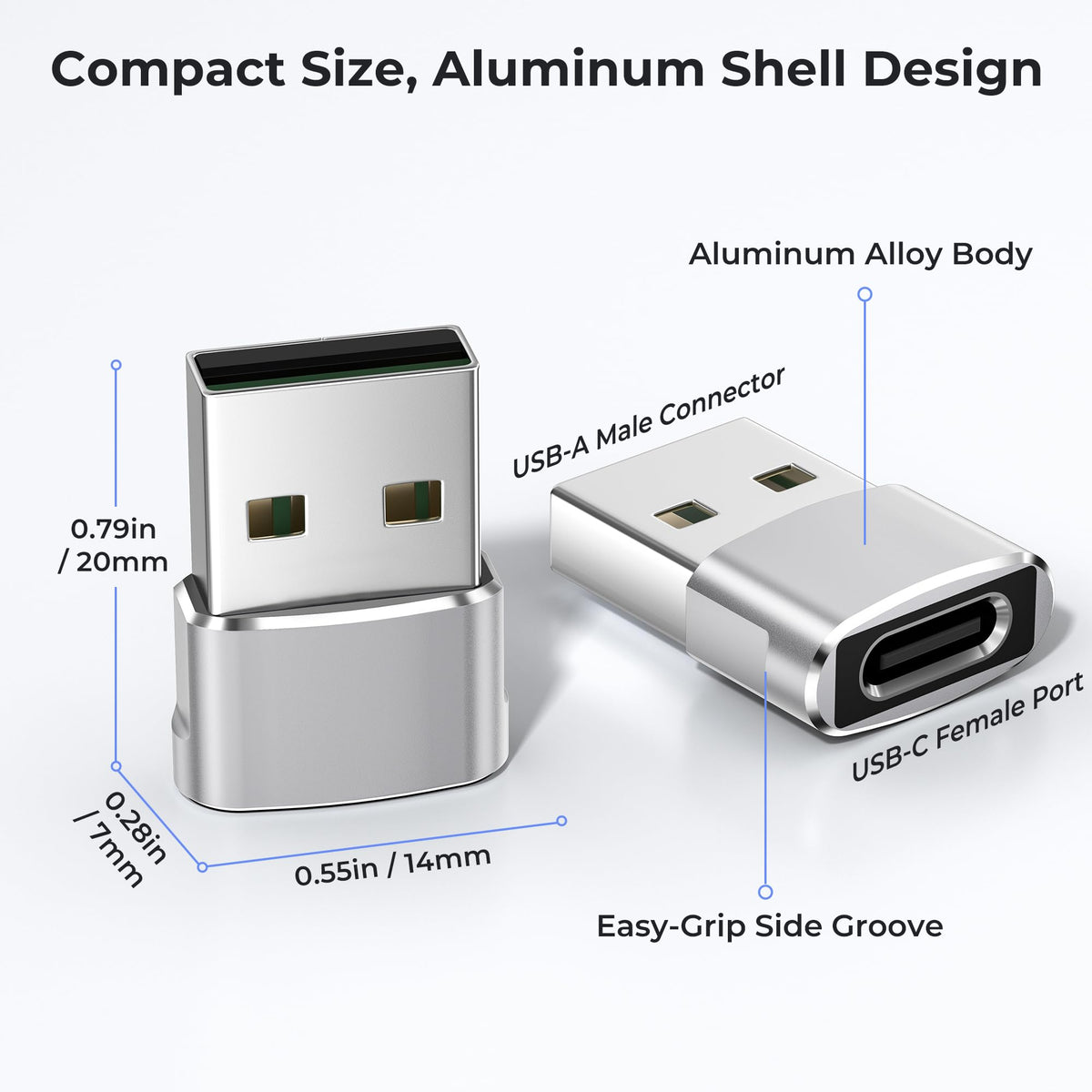 Basesailor USB to USB C Adapter,USBC Female to USB A Male Charger Adapter