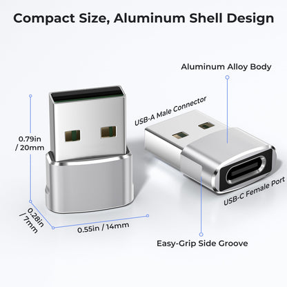 Basesailor USB to USB C Adapter,USBC Female to USB A Male Charger Adapter