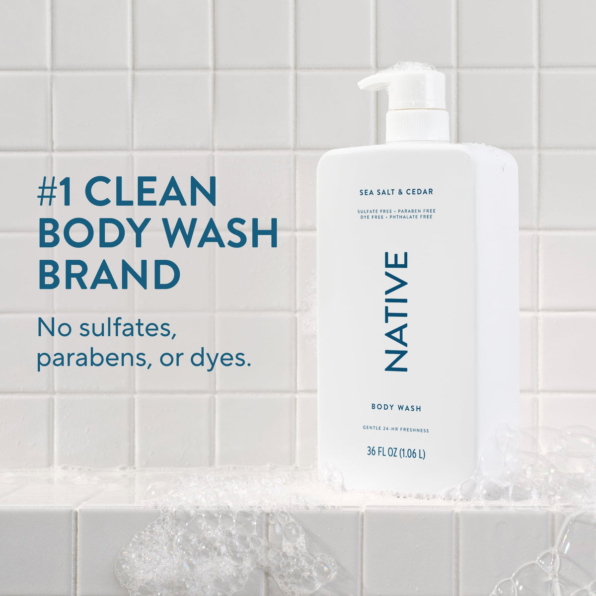 Native Body Wash 3 Pack - Natural Body Wash Women & Men - SLS & Paraben Free - Cucumber & Mint, Coconut & Vanilla, Lavender & Rose