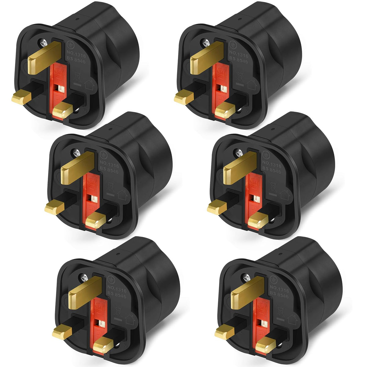 VGUARD European to UK Plug Adaptor, BS8546 Certified EU to UK Adapter