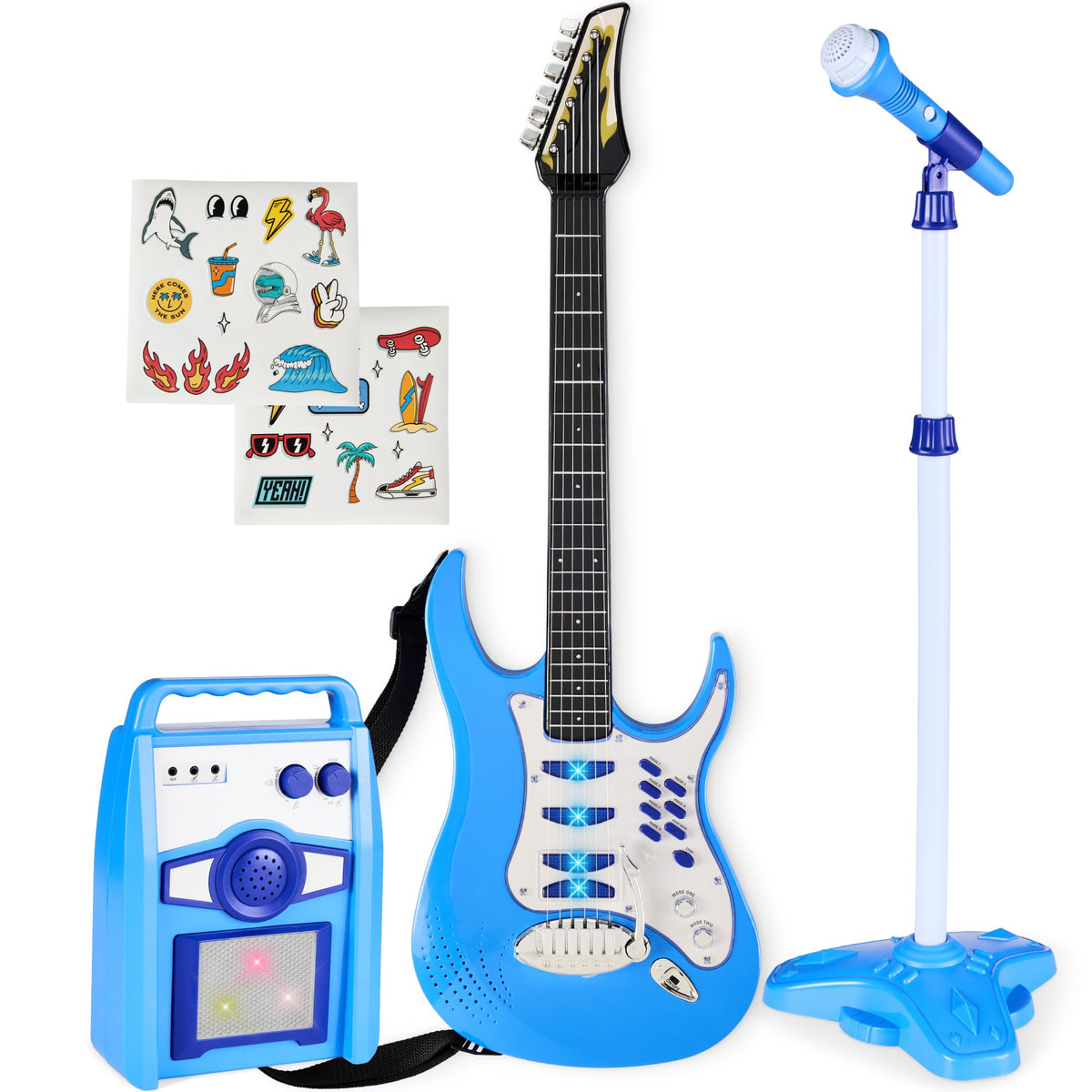 Best Choice Products Kids Guitar Set with Microphone & Amp, Pink
