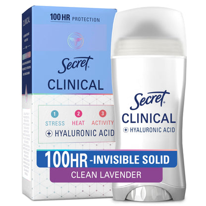 Secret Clinical Antiperspirant Deodorant for Women, Completely Clean 2.6 oz