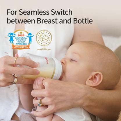 Pigeon Glass Baby Bottles Wide Neck, 5 Oz, Pack of 2