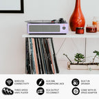 Seasonlife® Record Player for Vinyl Turntable with Speakers,Pale Purple
