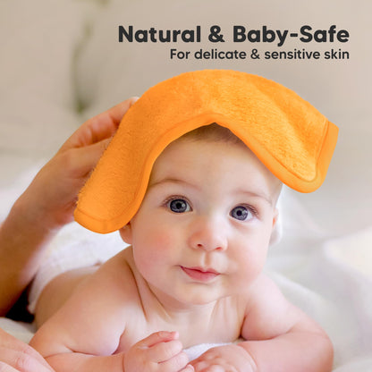 6-Pack Baby Washcloths, Soft Absorbent Washcloths for Face, Body (White)