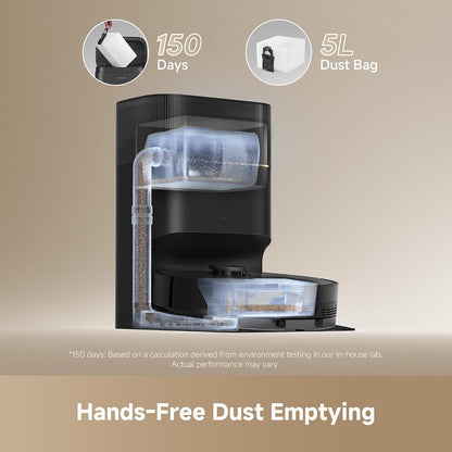 dreame D20 Pro Plus Robot Vacuum and Mop, Detangling DuoBrush for Pet Hair