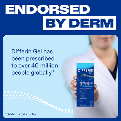 Differin Acne Retinoid Treatment Gel, 0.1% Adapalene, 15g Tube