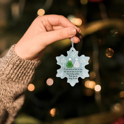 Real Sea Glass Friendship Ornament, for Women Birthday