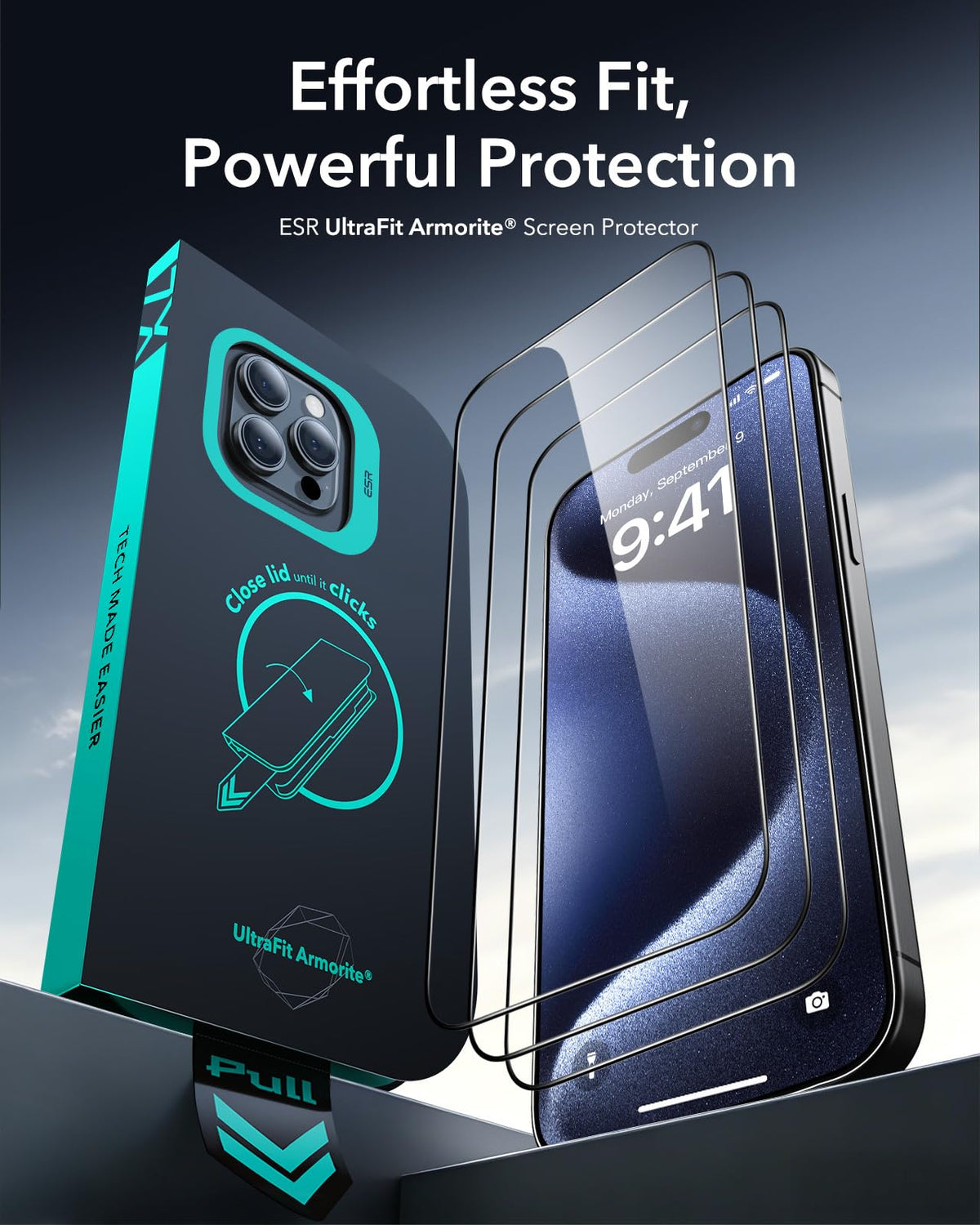 ESR 3 Pack for iPhone 17 Pro Max Screen Protector, Armorite