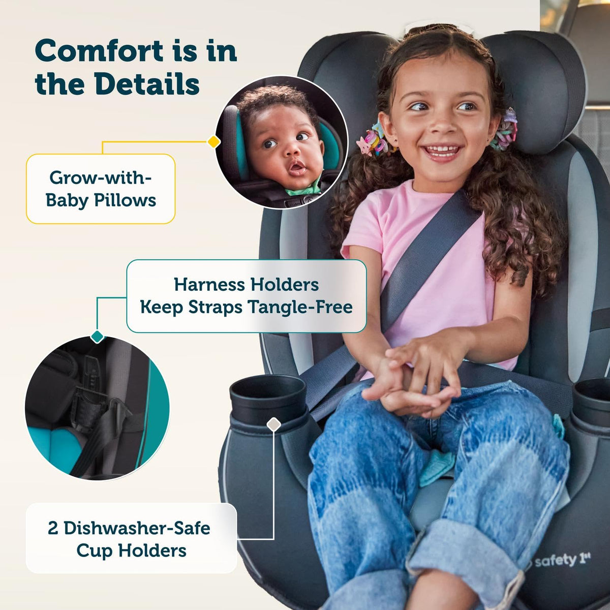 Safety 1st Grow and Go All-in-One Convertible Car Seat - Black Phantom
