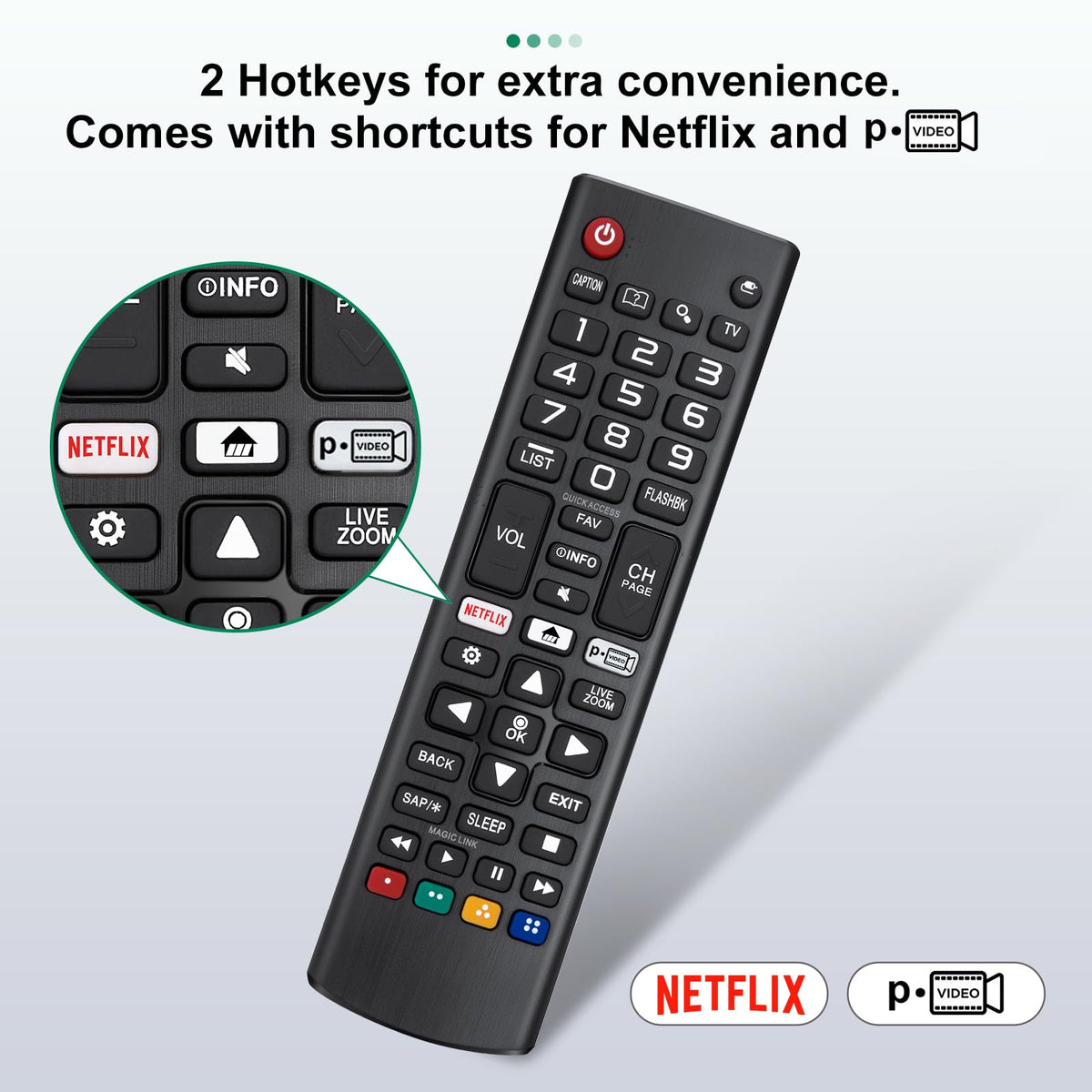 Replacement Remote Control for Hisense Smart Google TV，for Hisense UHD 4K ULED Google TVs