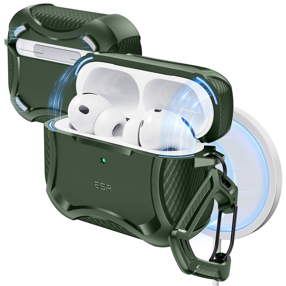 ESR for AirPods Pro 2 Case, Compatible with MagSafe, Cyber Series, Black