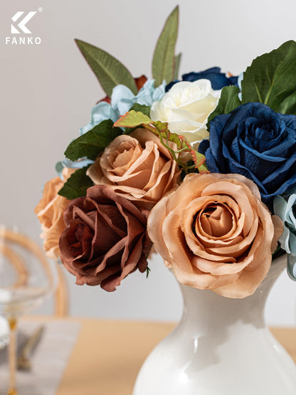 Fall Artificial Flowers DIY Bouquet Combo Faux Rose for Home Decor