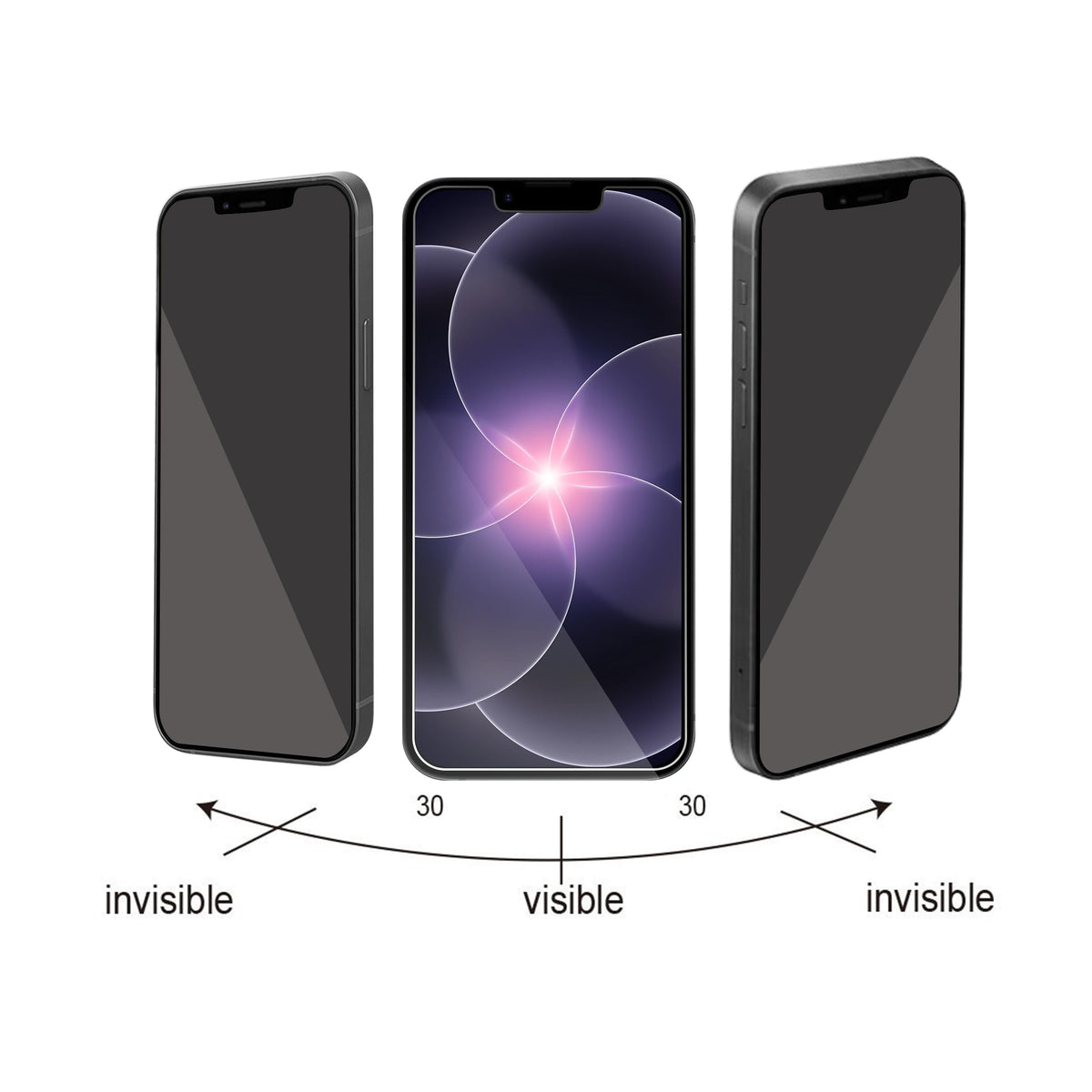 Ailun 3 Pack Privacy Screen Protector for iPhone 17 Pro Max, Tempered Glass