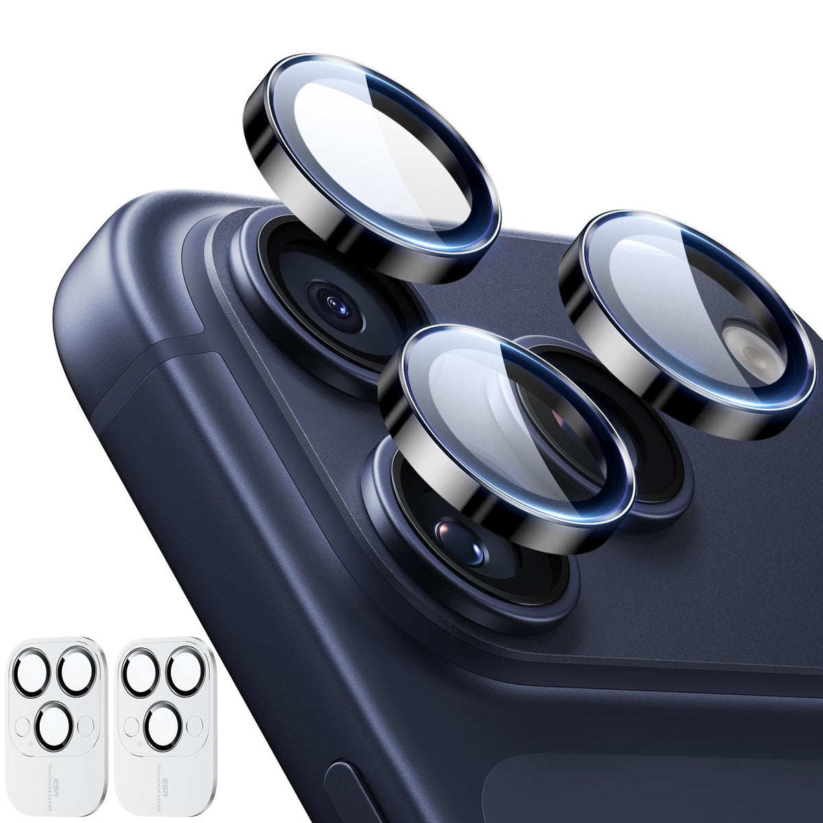 ESR for iPhone 17 Pro Max/17 Pro Camera Lens Protector, 1 Pack, Black