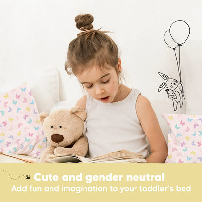 Toddler Pillow with Pillowcase 13x18 My Little Dreamy Pillow(Jolly Rainbow)