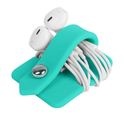 Headphone Case Cord Organizer Earbuds Holder Earphones Case Wrap Winder Headset Keeper Cord Manager Cable Organizer Black