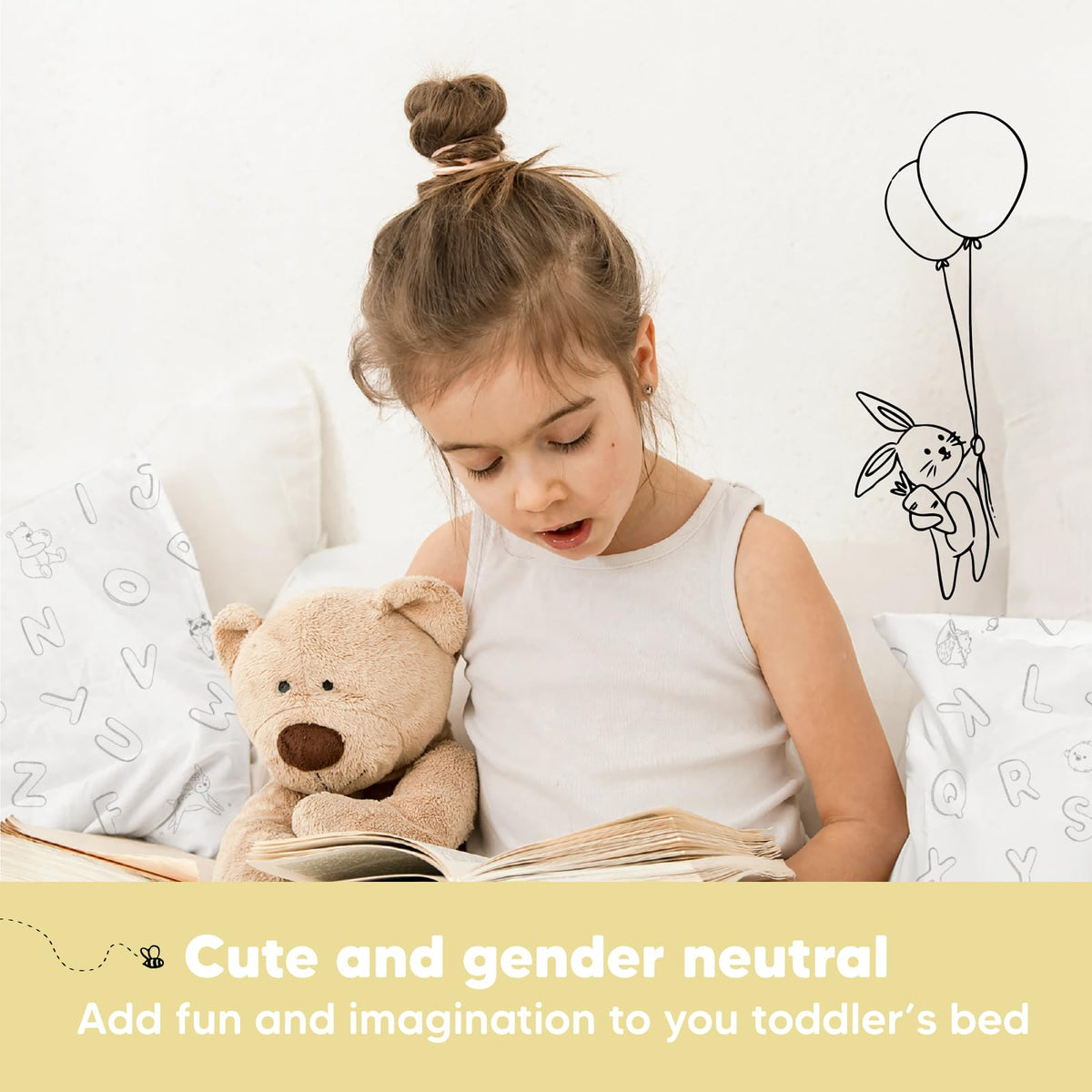 Toddler Pillow with Pillowcase 13x18 My Little Dreamy Pillow(Jolly Rainbow)