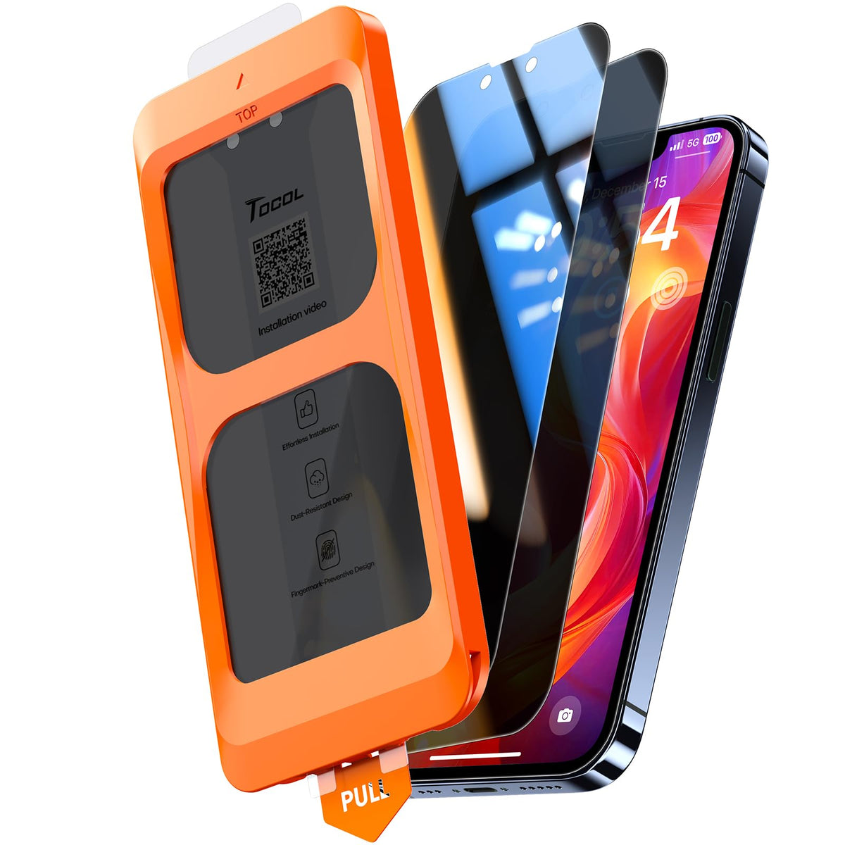 TOCOL for iPhone 17 Screen Protector, Easy Installation