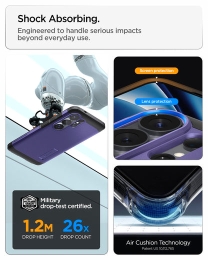 Spigen for Galaxy S26 Case, Tough Armor MagFit [Kickstand] [Compatible with MagSafe] [Military-Grade Protection] - Black