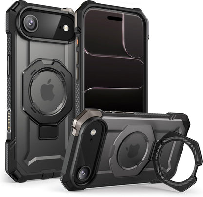 SUPCASE for iPhone 17 Case with Stand & Camera Control Button, Black