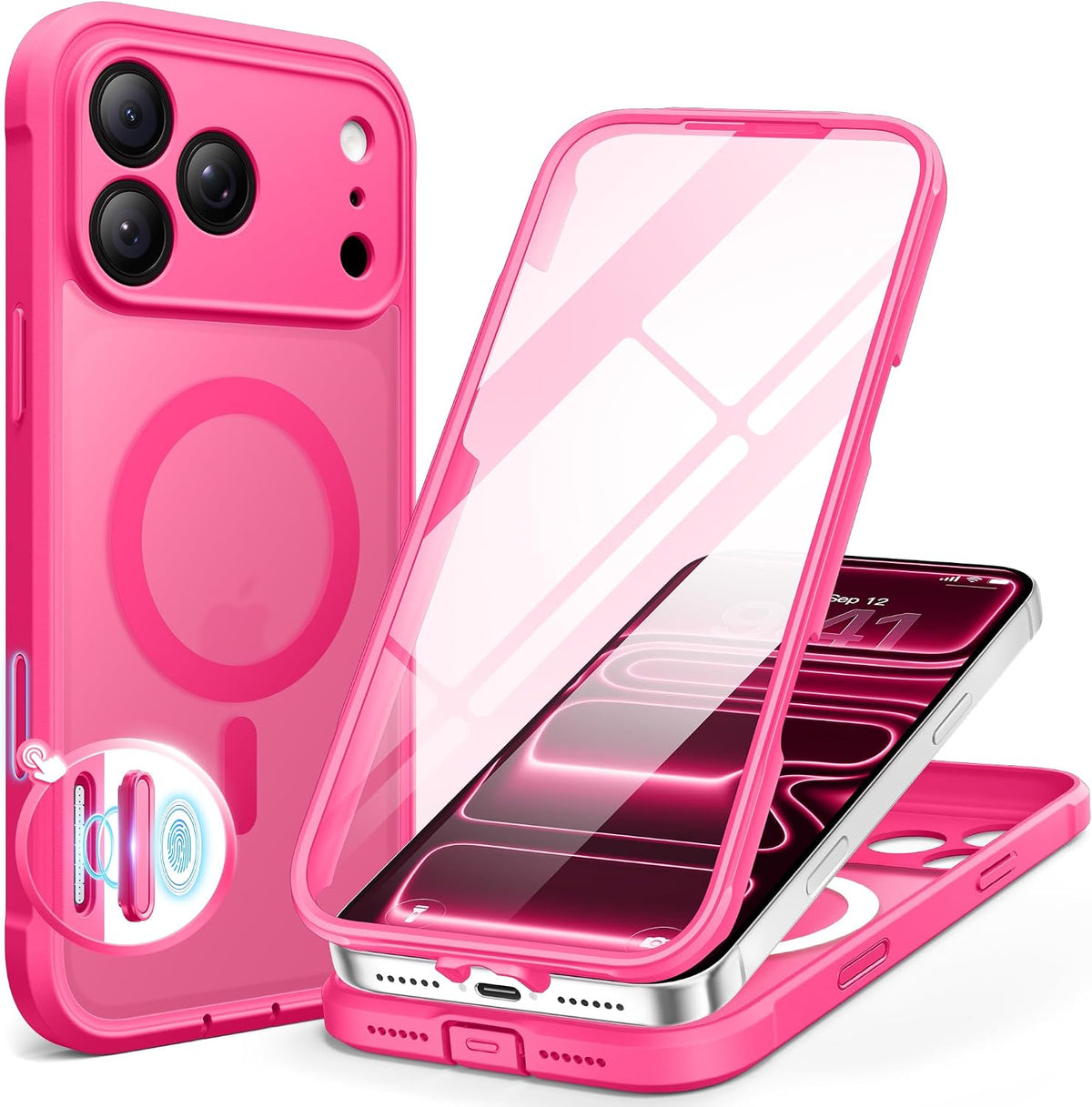 BERFY for iPhone 16 Pro Max Case, Fit for MagSafe
