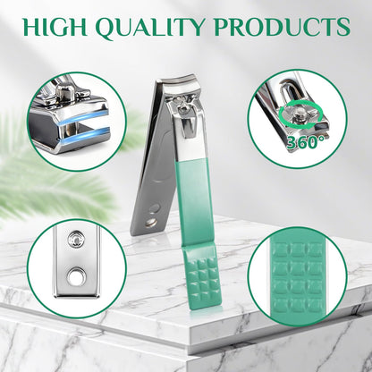 MINKINH Nail Clippers Set Manicure Pedicure Kit, 26-Piece Stainless Steel