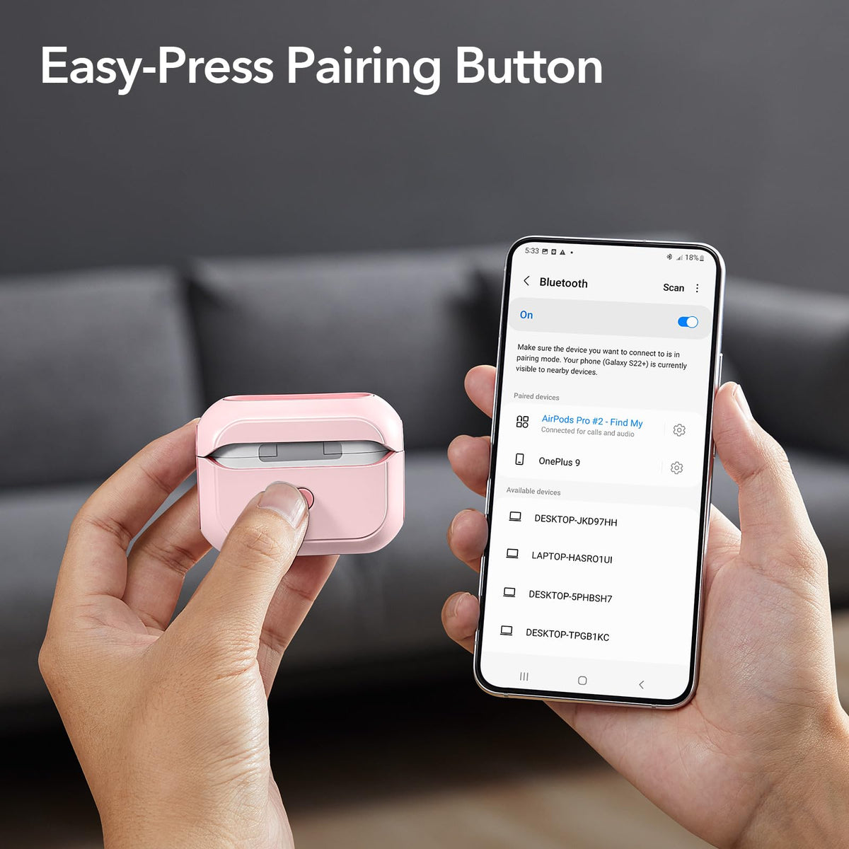 ESR for AirPods Pro 3 Case, Compatible with MagSafe, Orange