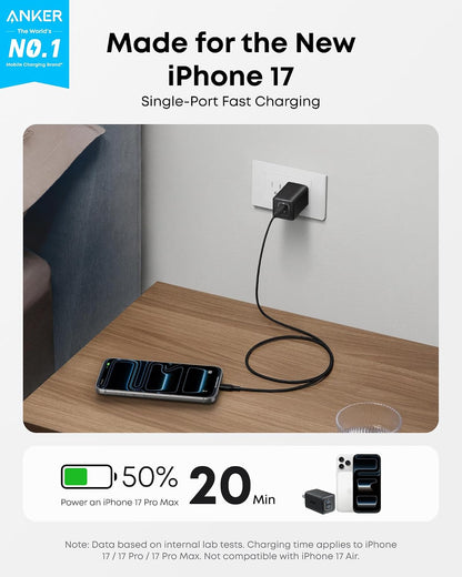 Anker Nano Phone Charger,47W Max 2-Port GaN Fast Charger USB C