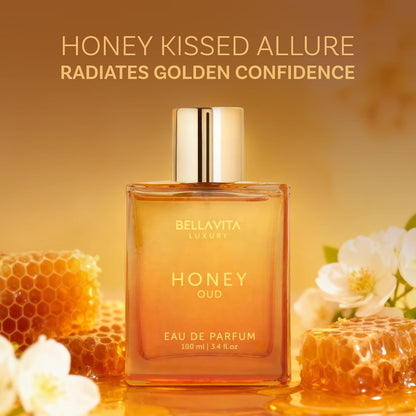 Bellavita Luxury Honey Oud Eau de Parfum Unisex, 3.4 fl oz (100 ml)