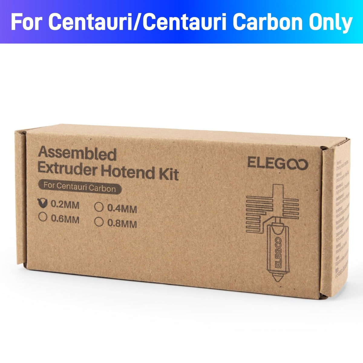 ELEGOO 0.4mm Extruder Hotend Kit ONLY for Centauri/Centauri Carbon
