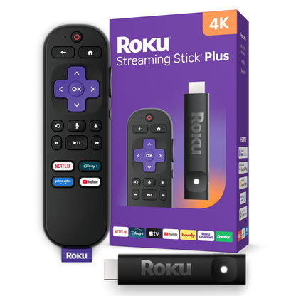 Roku Streaming Stick 4K with Voice Remote - HDR10+ & Dolby Vision
