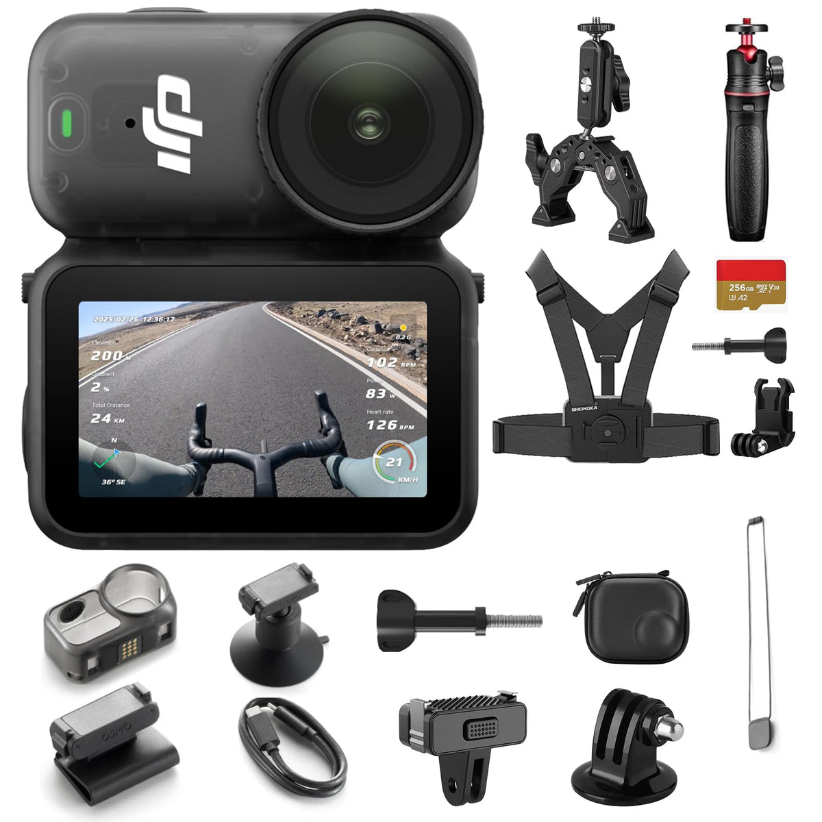 DJI Osmo Nano Standard Combo (128GB), 4K Wearable Camera, 1/1.3″ Sensor
