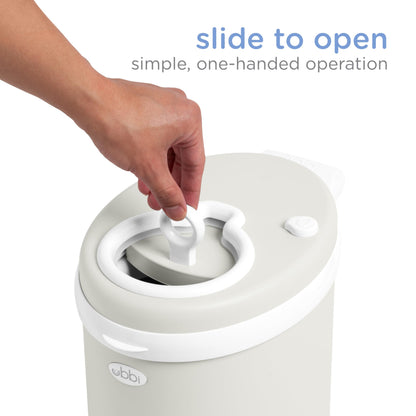 Ubbi Stainless Steel Diaper Pail, No Special Bags, Odor-Locking, White