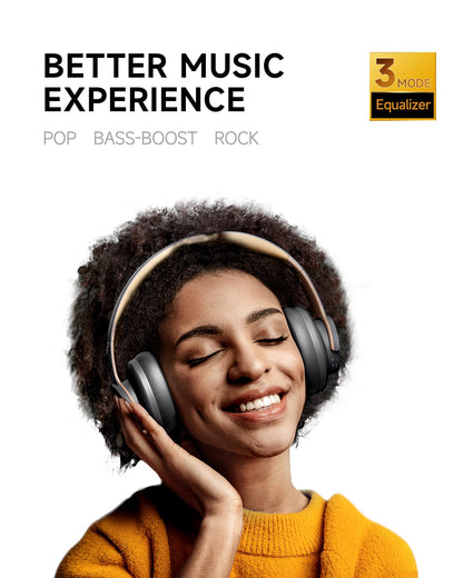 Picun B8 Wireless Bluetooth Headphones, 120H Playtime, 3EQ Modes, Black