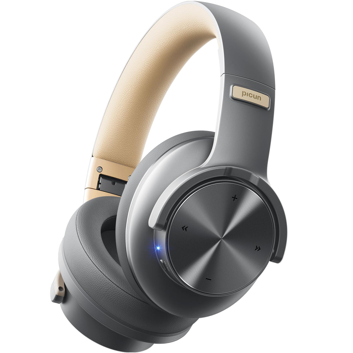Picun B8 Wireless Bluetooth Headphones, 120H Playtime, 3EQ Modes, Black