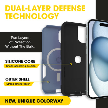 OtterBox iPhone 17e, 16e, 15, 14, & 13 Commuter Series Case - Black, Slim & Tough, Pocket-Friendly, with Port Protection - Thin & Protective iPhone Case, Dual-Layer, Impact Absorbing iPhone Case